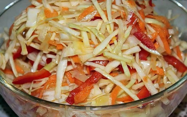 Салат из капусты с болгарским перцем