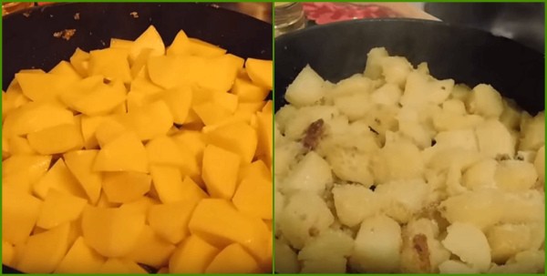 Обжариваем на сковороде картошку