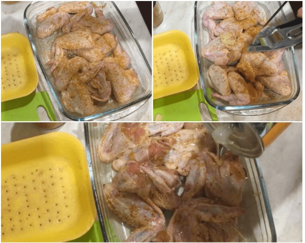 Подготовка продуктов для запекания крылышек в духовке